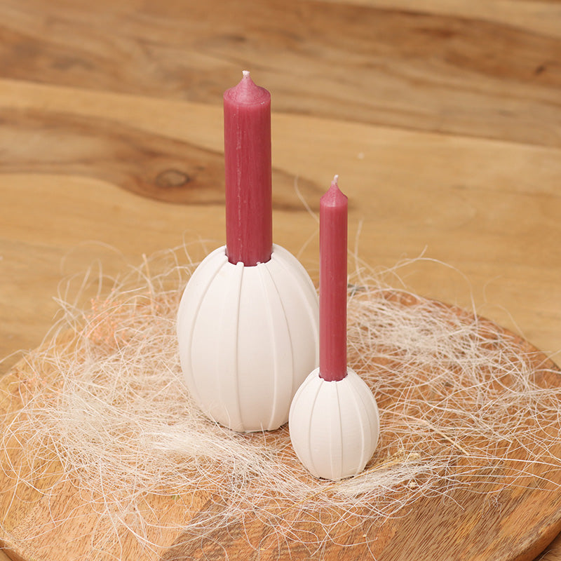 LARA - Kerzeneier Set Rillen