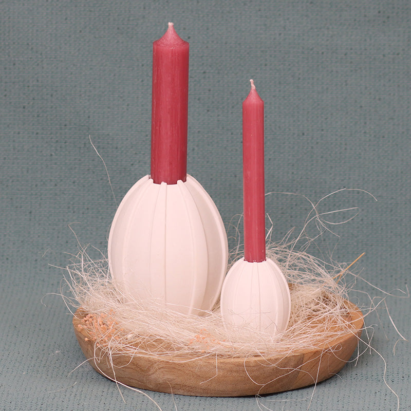 LARA - Kerzeneier Set Rillen