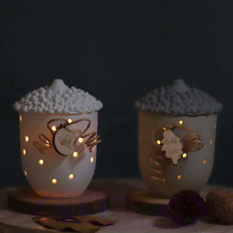 JULE - Eichel beleuchtet mit Deckel