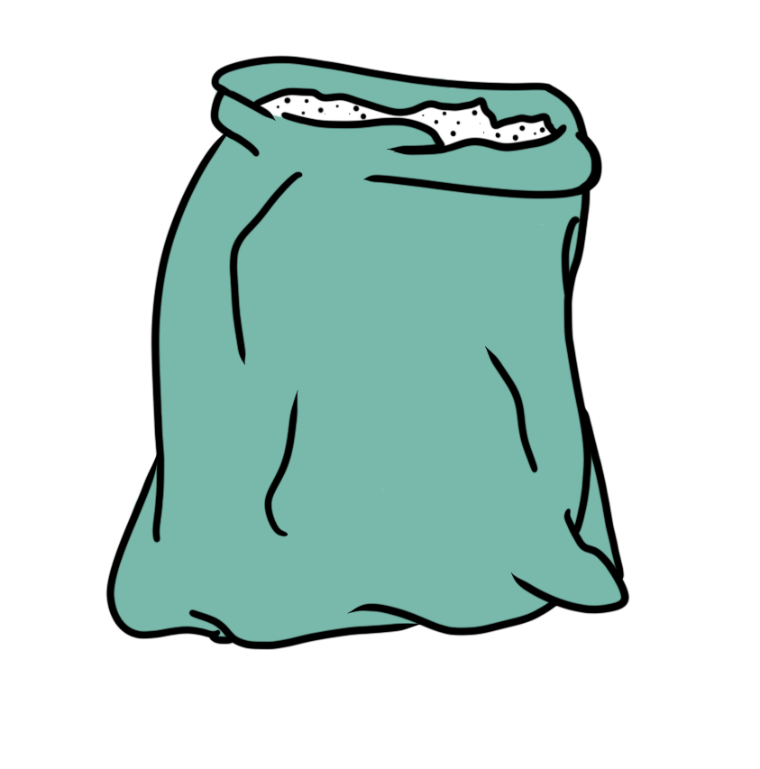 Ein-Betonsack-Gipssack