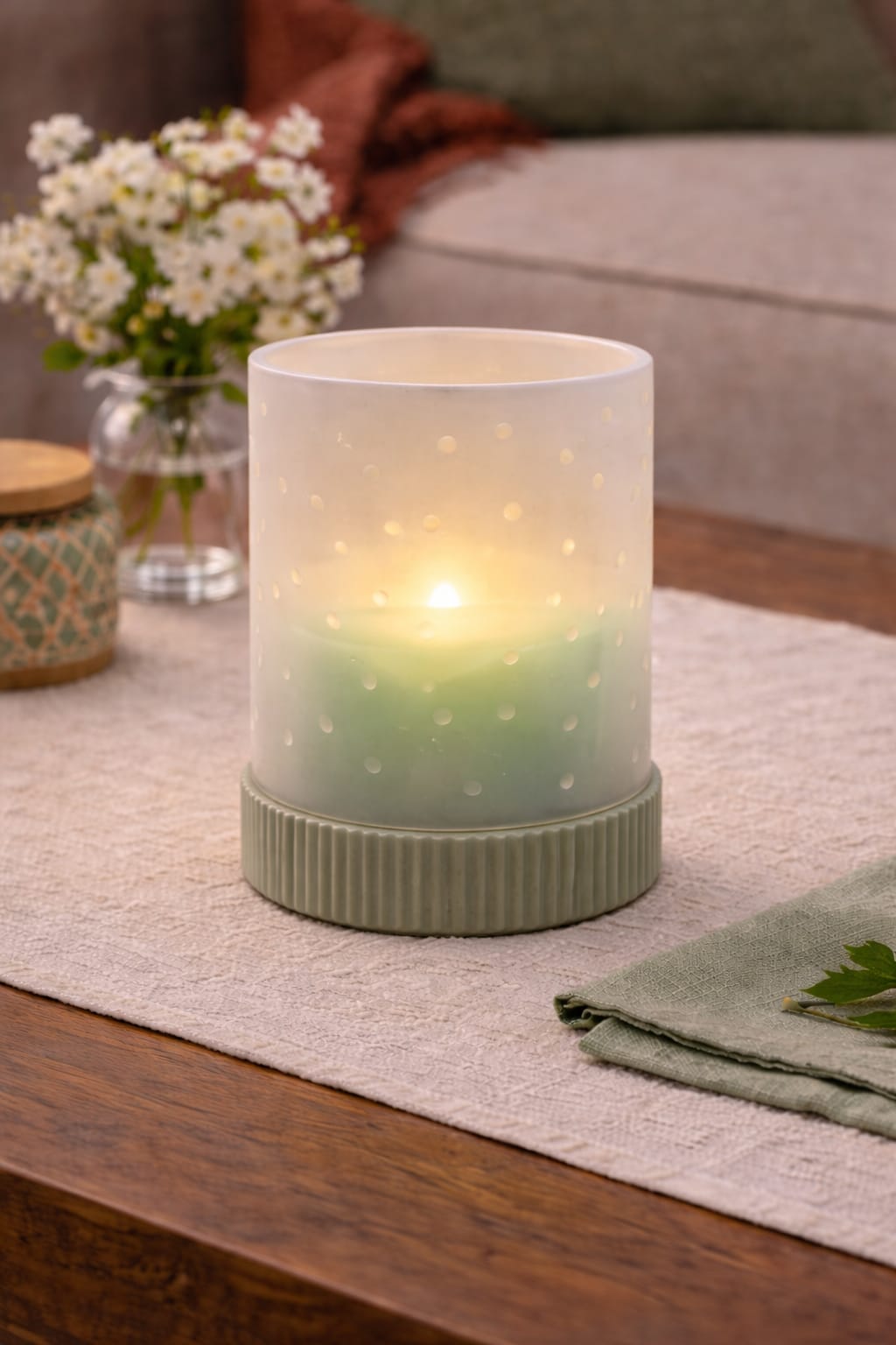 MONI – Windlicht Punkte mit 2 passenden Sockeln - Digitale 3D-Druckdateien (3MF-Format)